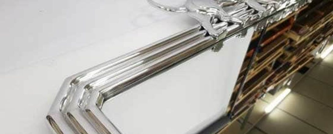 aluminium metal work art mirror